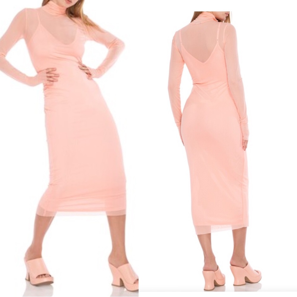 AFRM Peach Midi Dress